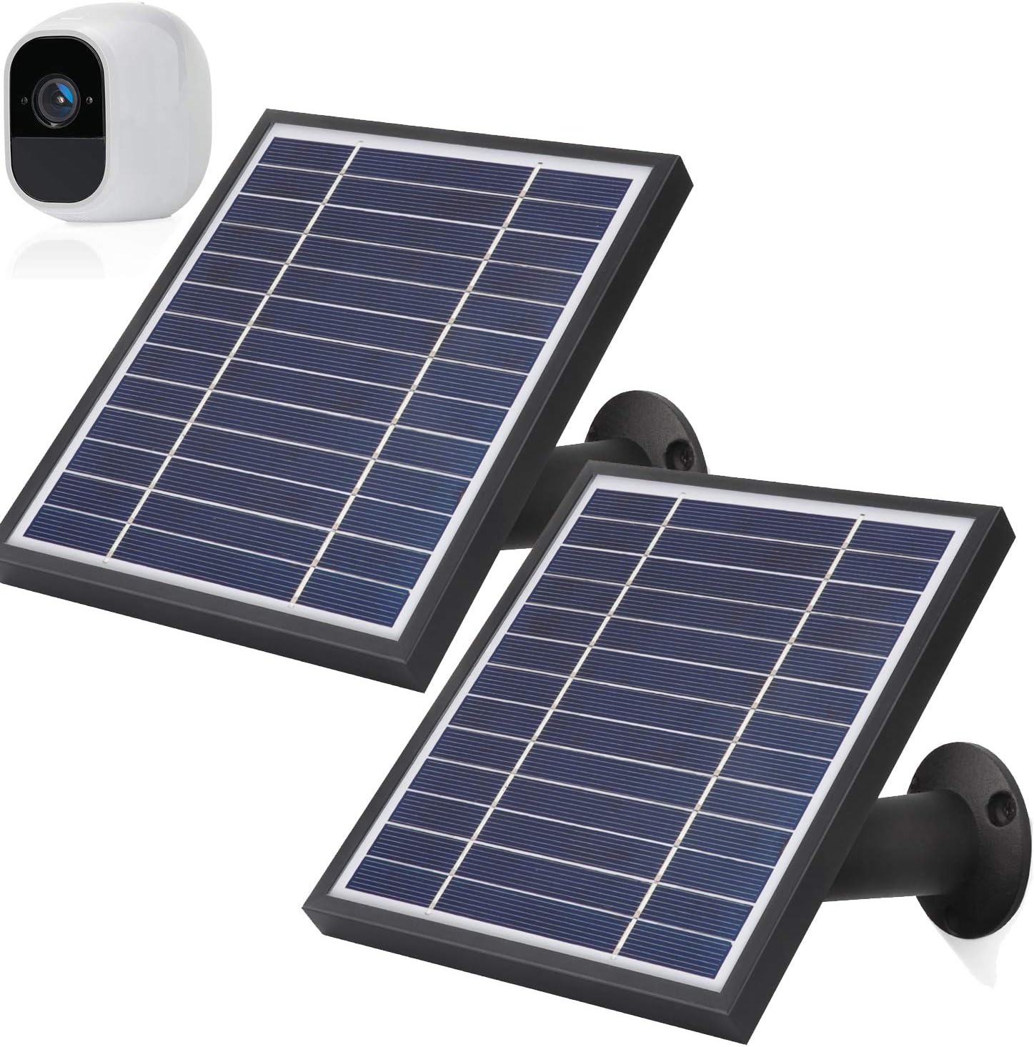 2 Pack Solar Panels for Arlo Pro 2 Camera with 11.8Feet Power Cord and Adjustable Mount U276591