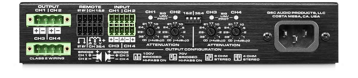 Compact 4-Channel 60-Watt Installation Amplifier O79880