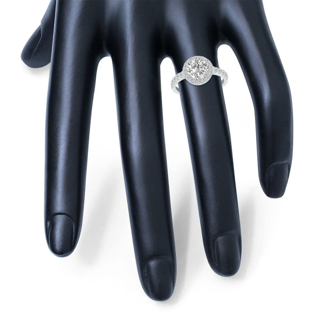 14K White Gold Lab Grown Diamond Engagement Ring E453149