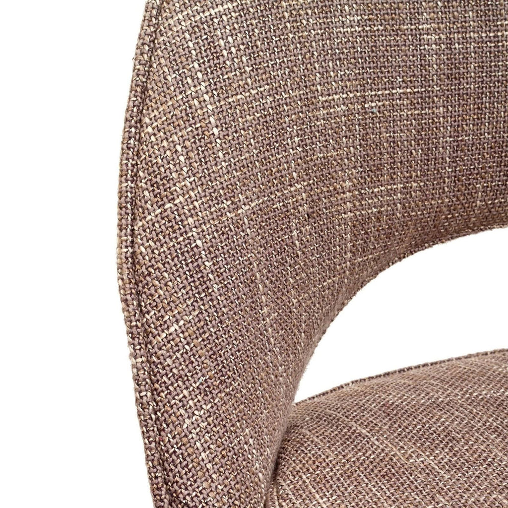 Oatmeal Fabric Dining Side Chair T5497