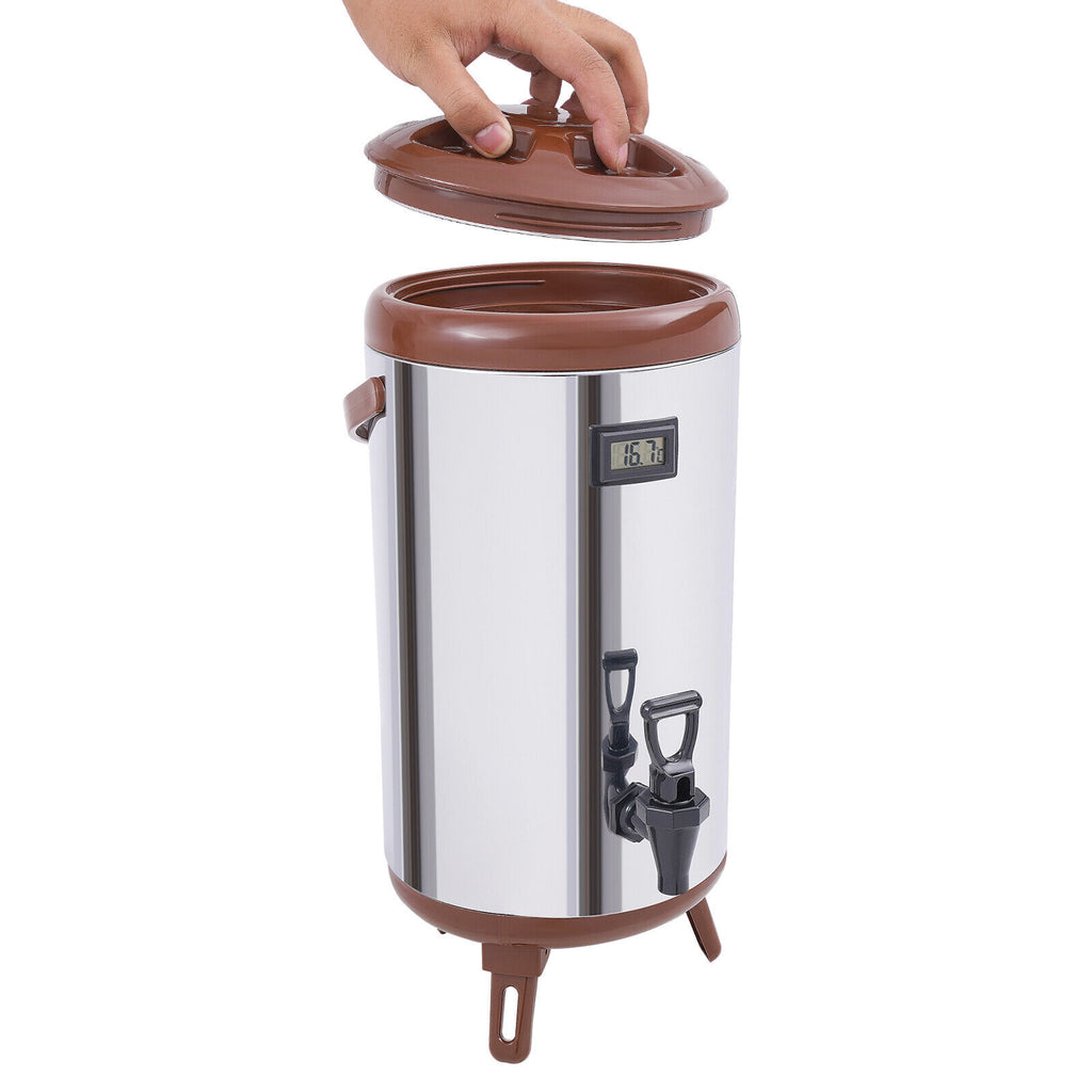 12L Stainless Steel Insulated Beverage Dispenser with Spigot E563334