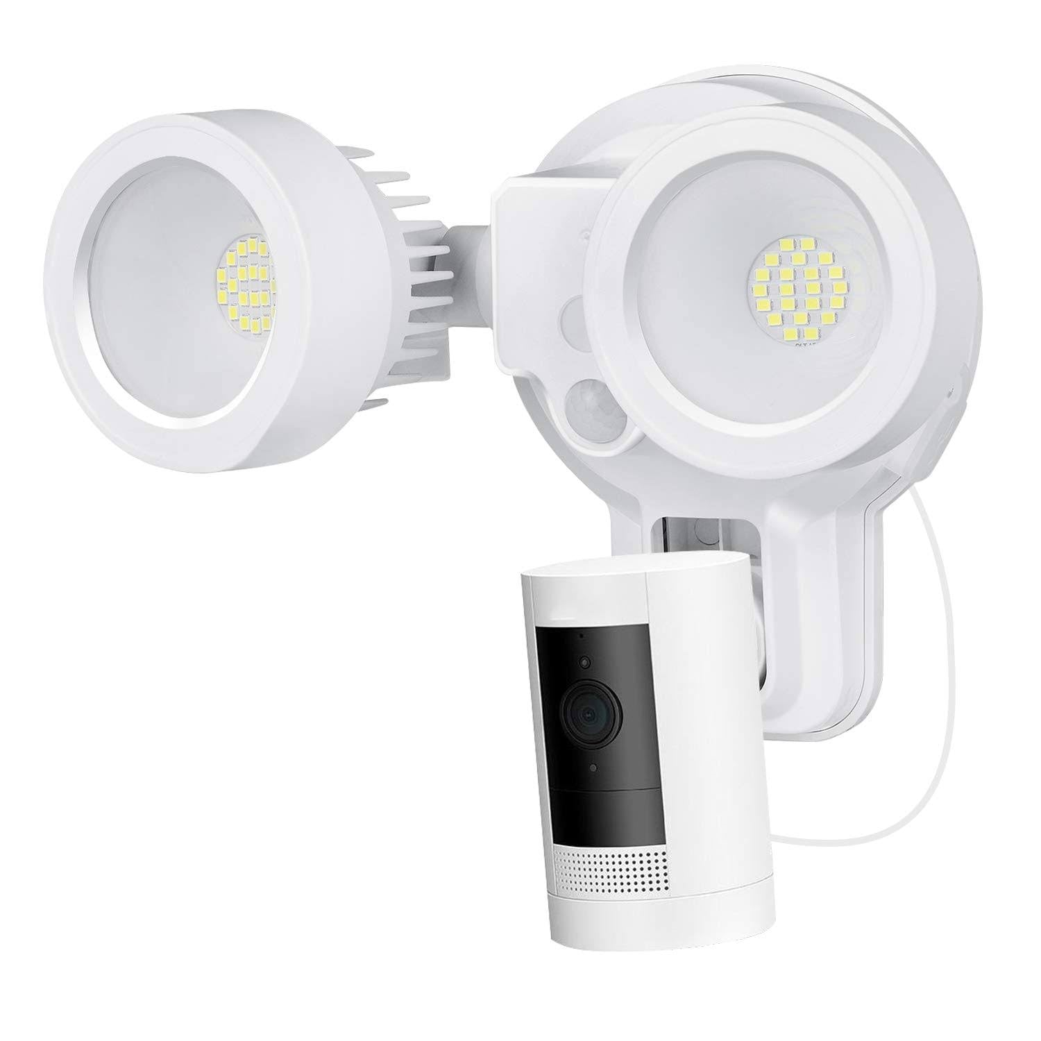 3-in-1 Floodlight, Charger and Mount for Ring Stick Up Cam and Spotlight Cam Battery (White) Z6666