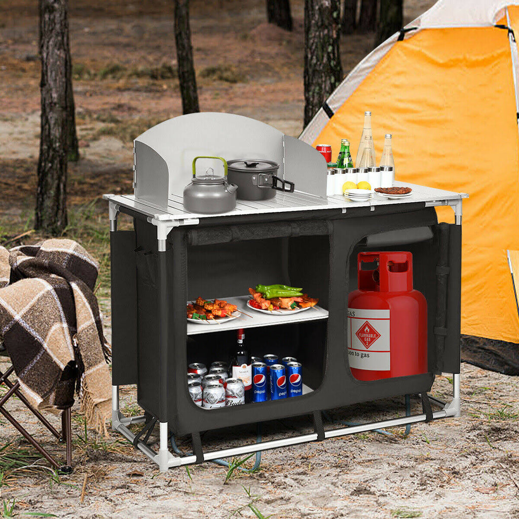 Portable Camp Kitchen and Sink Table T848830