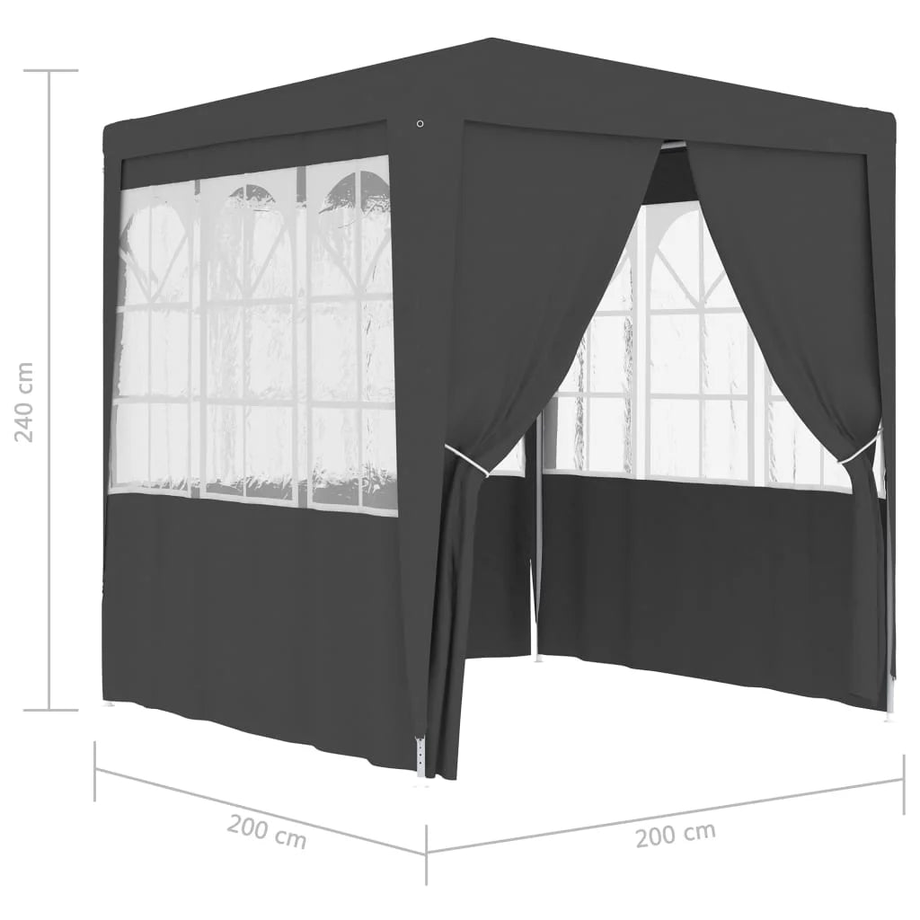 Party Tent with Side Walls 6.6'x6.6' Anthracite E542