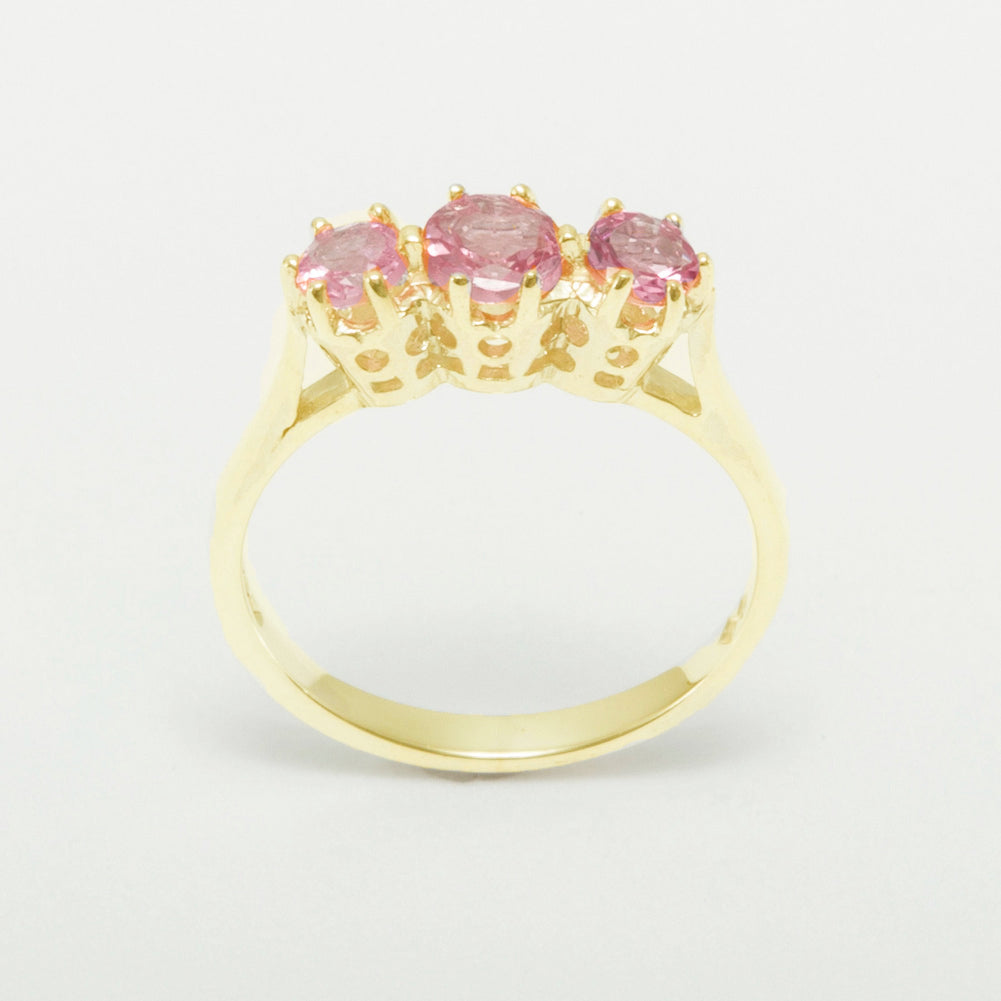 14k Yellow Gold Pink Tourmaline Engagement Ring M2463