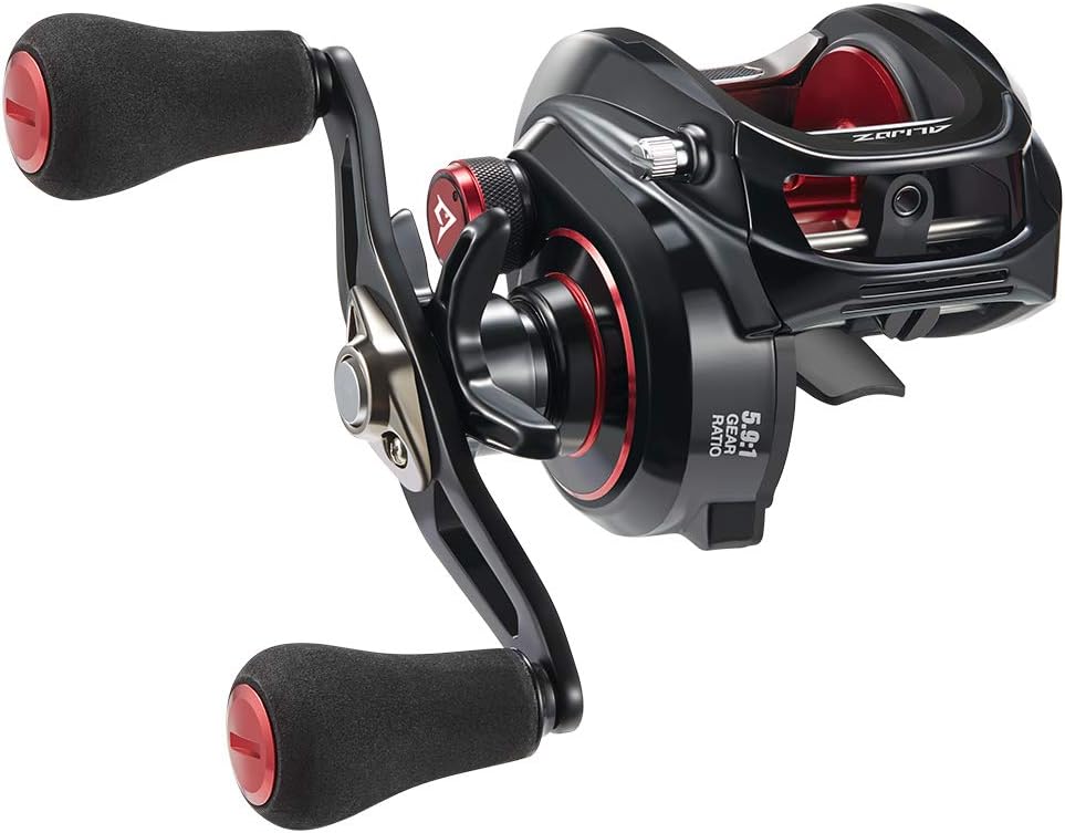 Aluminum Frame Baitcasting Reel, 33Lbs Max Drag, 5.9:1/8.1:1 Gear Ratio E75920
