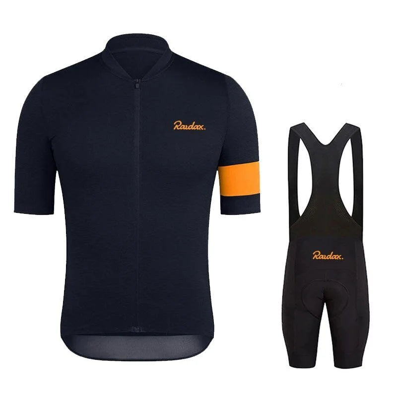 Men Short Sleeve Cycling Jersey Bib Shorts Set I878471