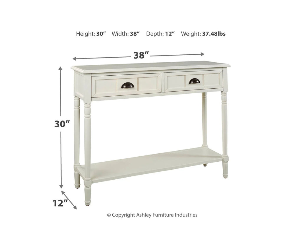 White Sofa Console Table D7873