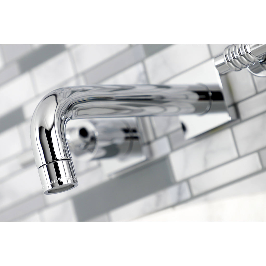 Brushed Nickel Wall Mount Bathroom Faucet O33973