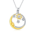 925 Sterling Silver Cubic Zirconia Pendant Necklace D51610