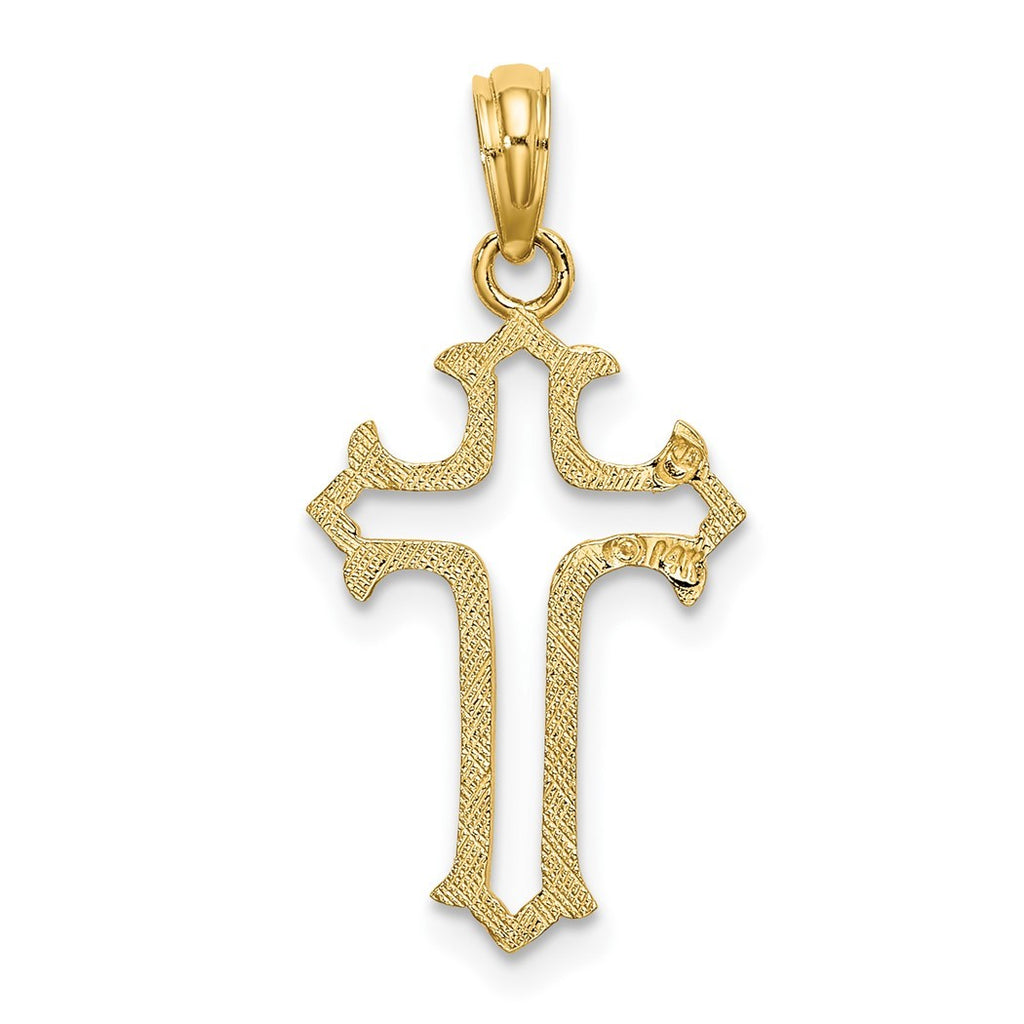 Gold Cross Charm Pendant Necklace M161