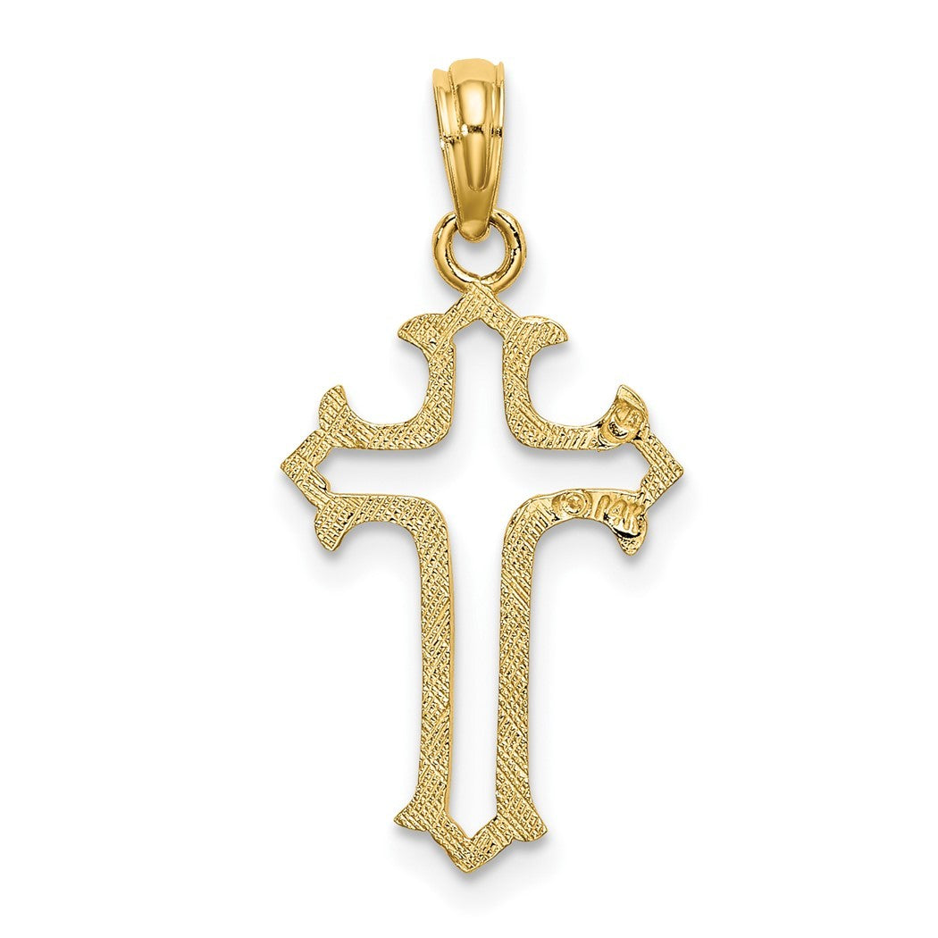 Gold Cross Charm Pendant Necklace M161