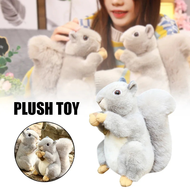 20cm Plush Squirrel Stuffed Doll Throw Pillow S703