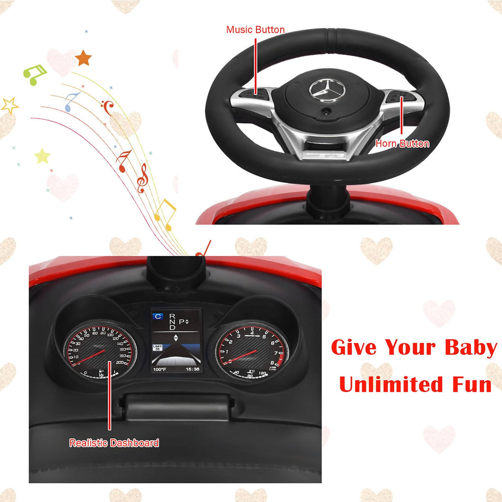 White Kids Ride on Push Car with Music Horn X65077