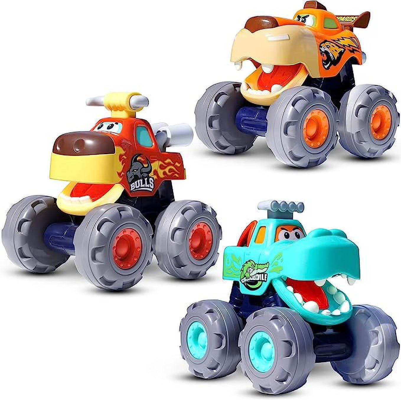 3 Pack Friction Powered Animal Toy Cars D44479