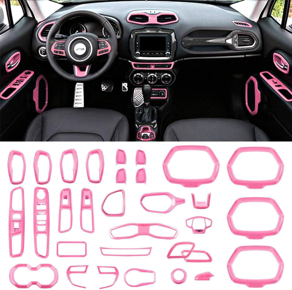 31 Pcs Car Interior Accessories Red Trim Cover X667215