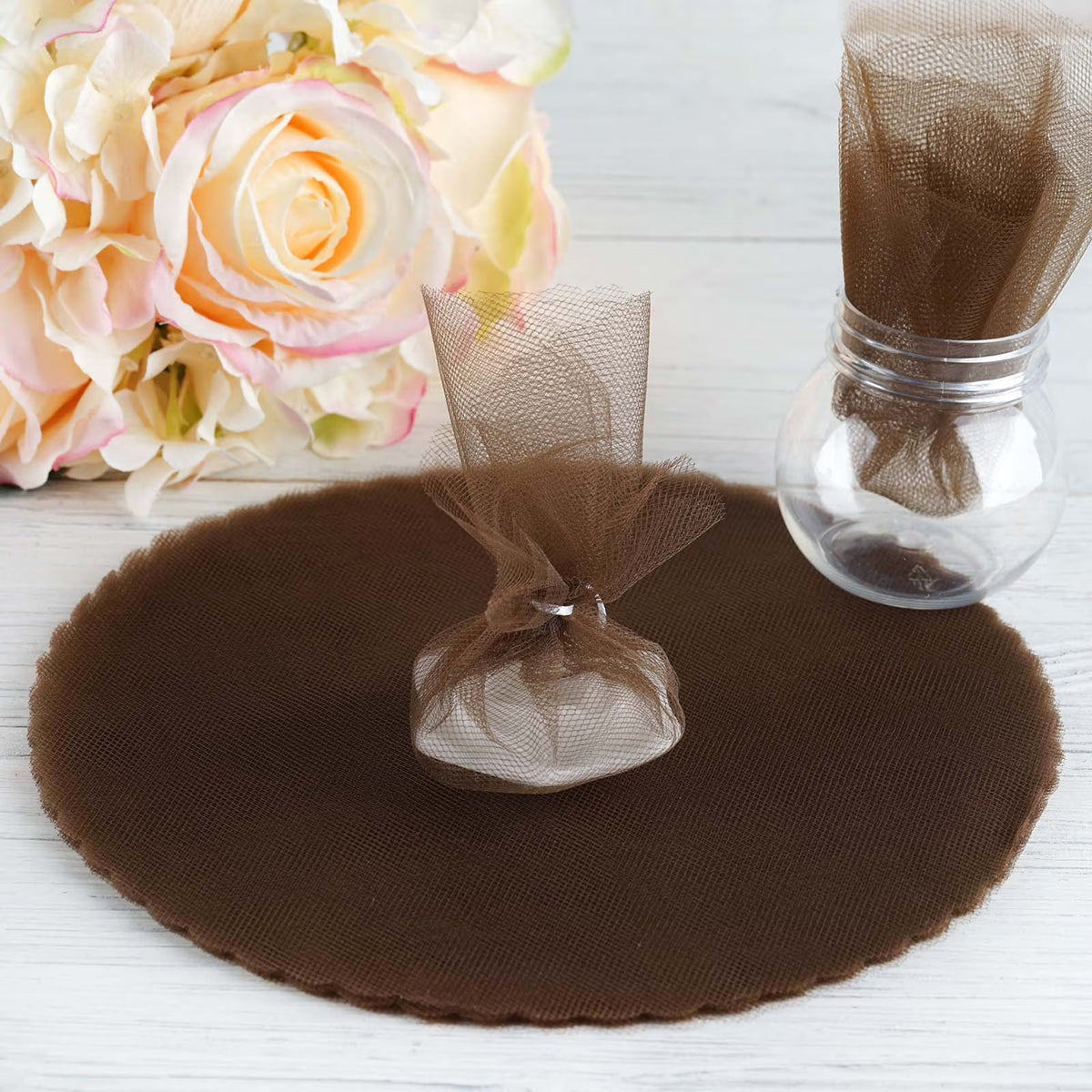 Chocolate Brown 25pcs 9" Tulle Circles C841