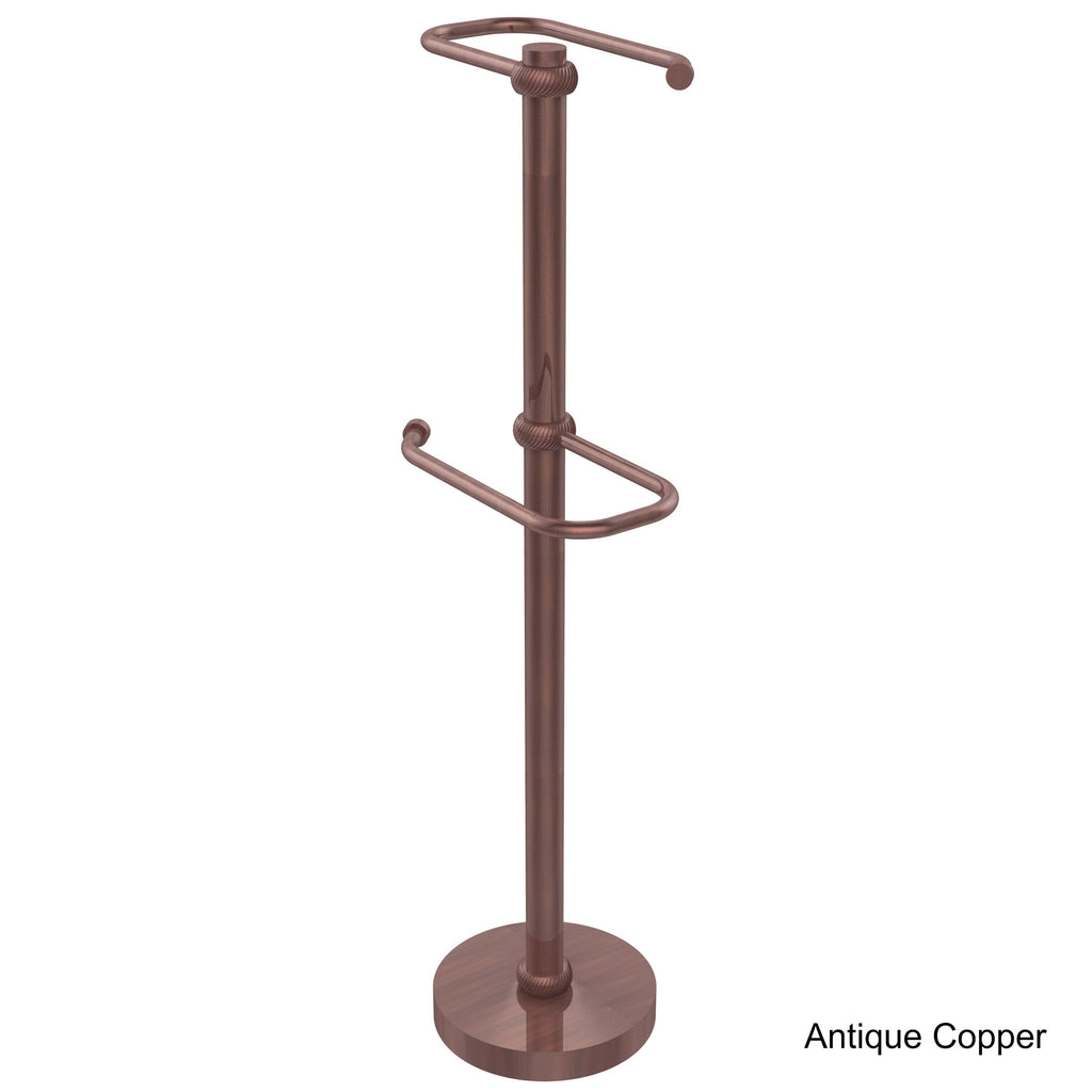 Polished Brass Two Roll Toilet Tissue Stand X833469