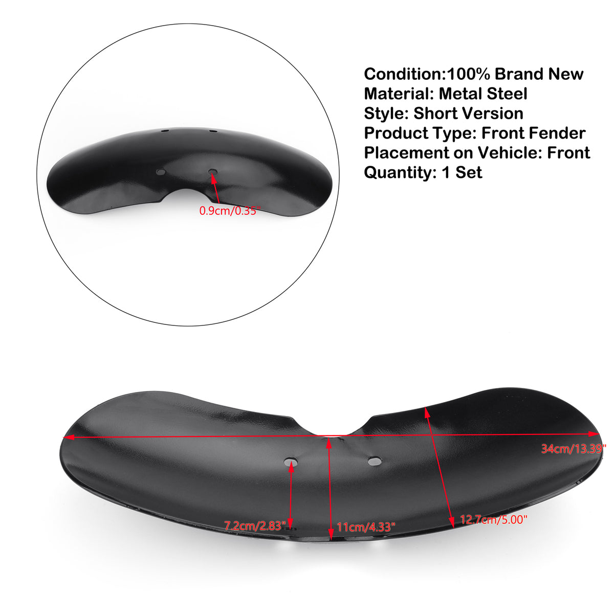 Short Front Fender Mudguard For Triumph Bonneville T100 Scrambler Thruxton F993
