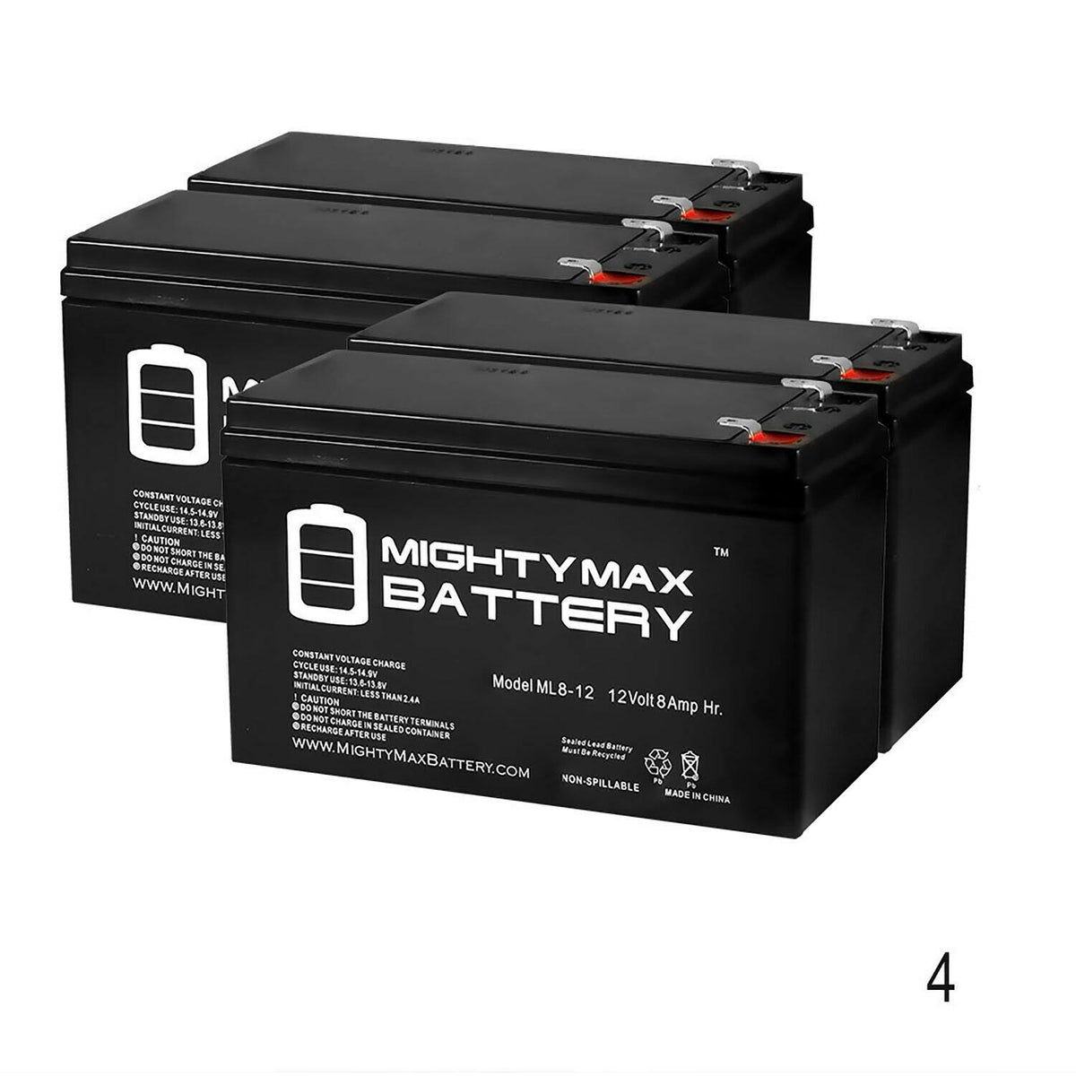 12V 8Ah SLA 4 Pack R396245