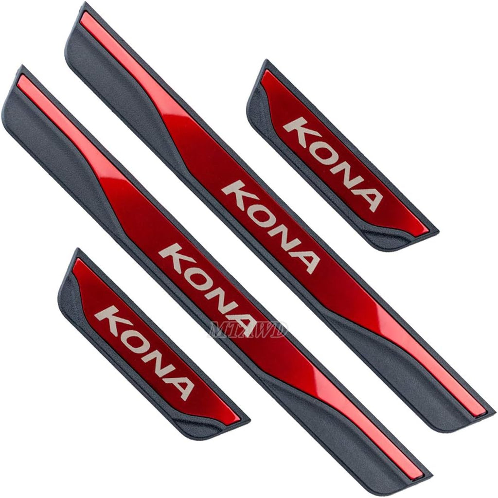 Red Stainless Car Door Sill Protectors Pack of 2 M103886