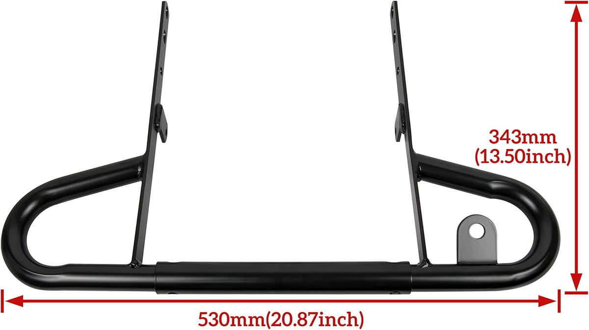 Black Aluminum Rear Bumper Assembly Kit for Yamaha Raptor 700 2006-2022, Pack of 2 U9945