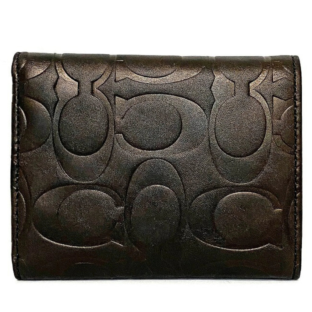 Dark Brown Leather Tri-Fold Wallet O29097