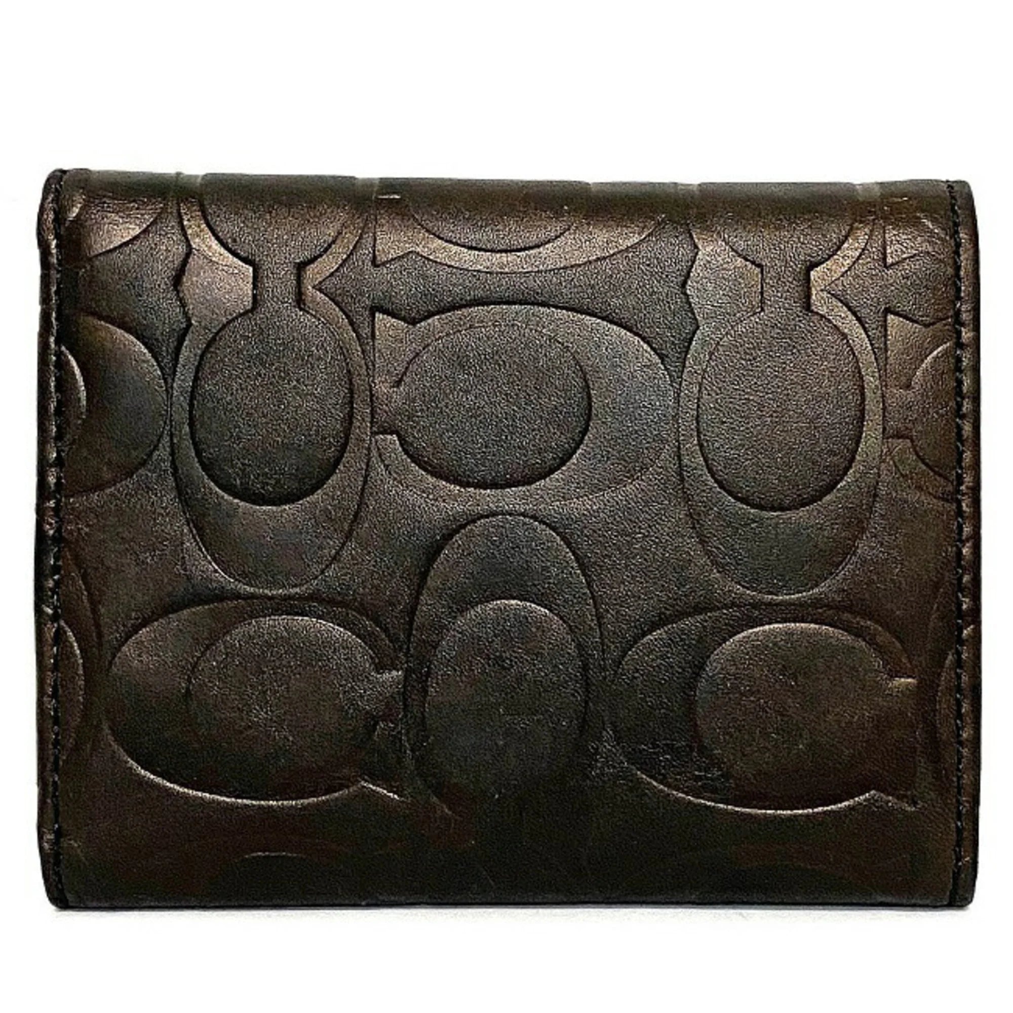 Dark Brown Leather Tri-Fold Wallet O29097