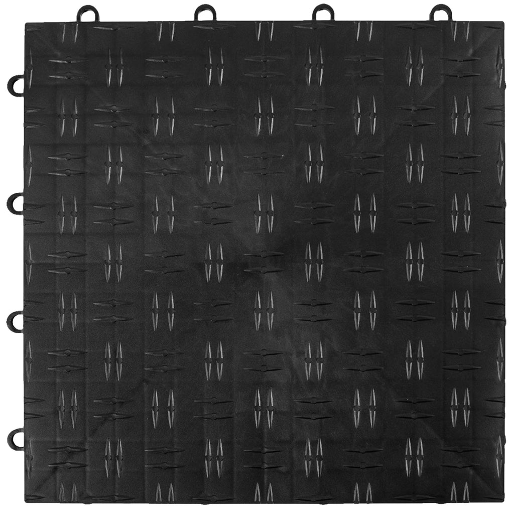 Black Interlocking Garage Floor Tiles N3696