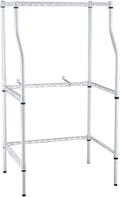 Laundry Sand, Space-Saving Washer-And-Dryer Rack, 23.6" D X 29.5" W X 53.1" H, White O1720
