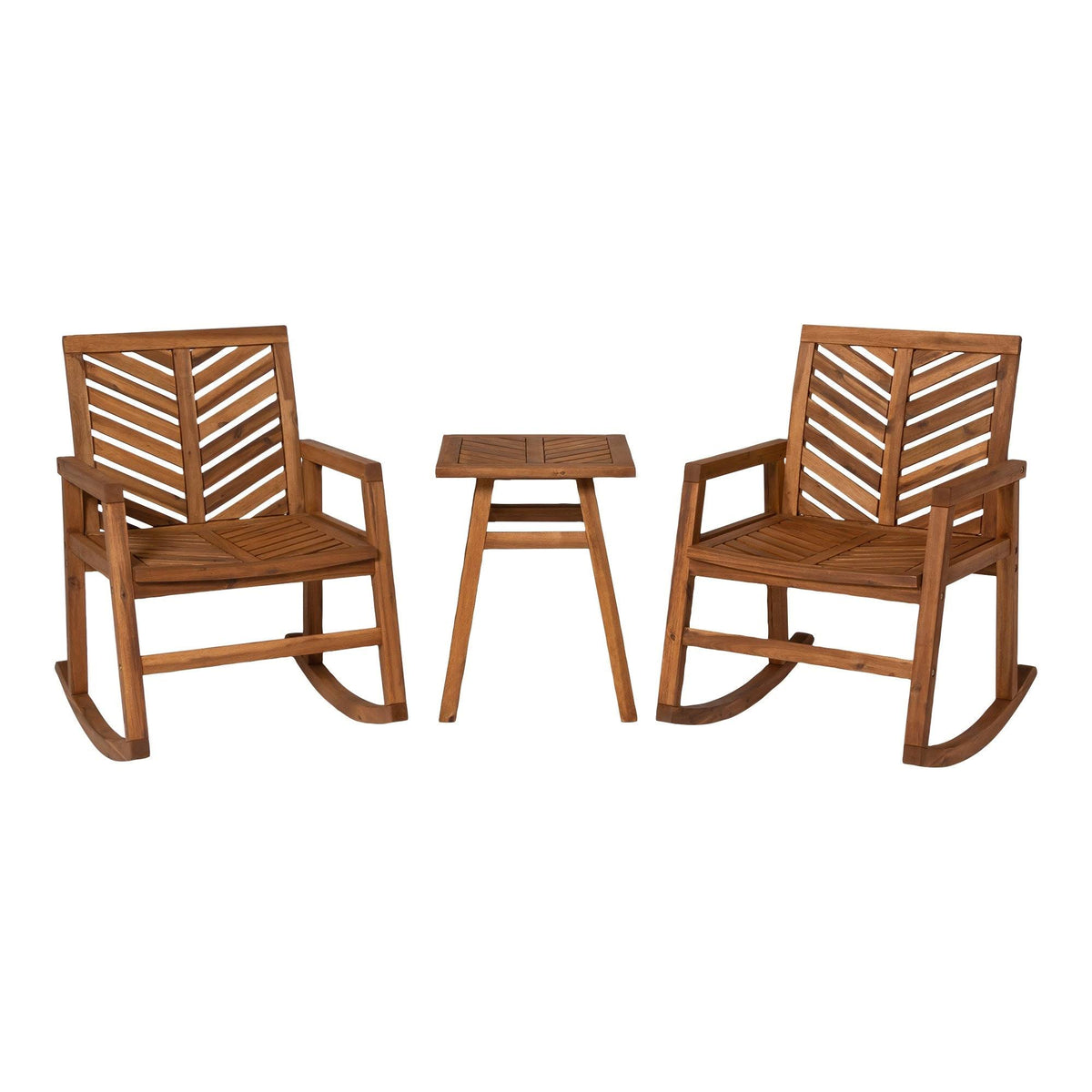 3-Piece Acacia Chevron Dining Set V27898