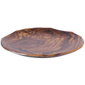 8 1/2x22 Round Wood Grain Melamine Plate C151890