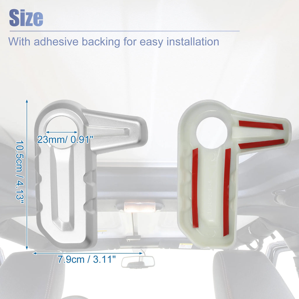 6pcs Hardtop Roof Removal Switch Handle Cover for Jeep Wrangler JL JLU Silver Tone F23002
