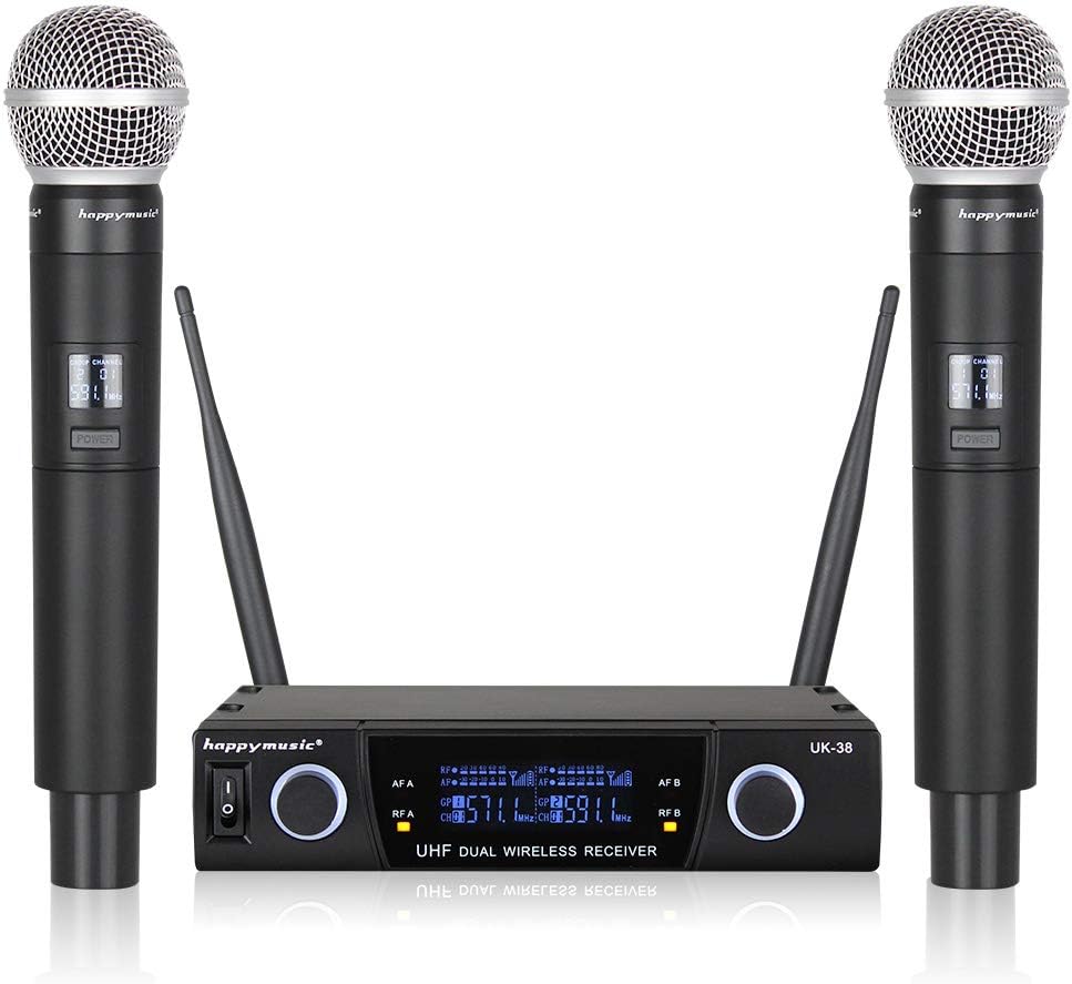Dual UHF Wireless Microphone System, Pack of 2 B45793