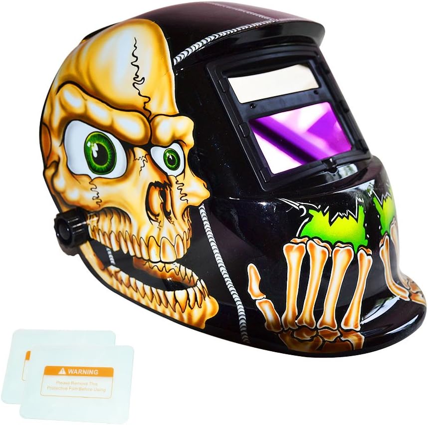 Black Auto Darkening Welding Helmet with 4 Arc Sensor Q57515