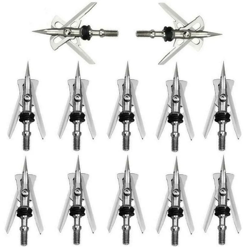 12Pcs 2-Blade Screw-In Arrowheads I34135