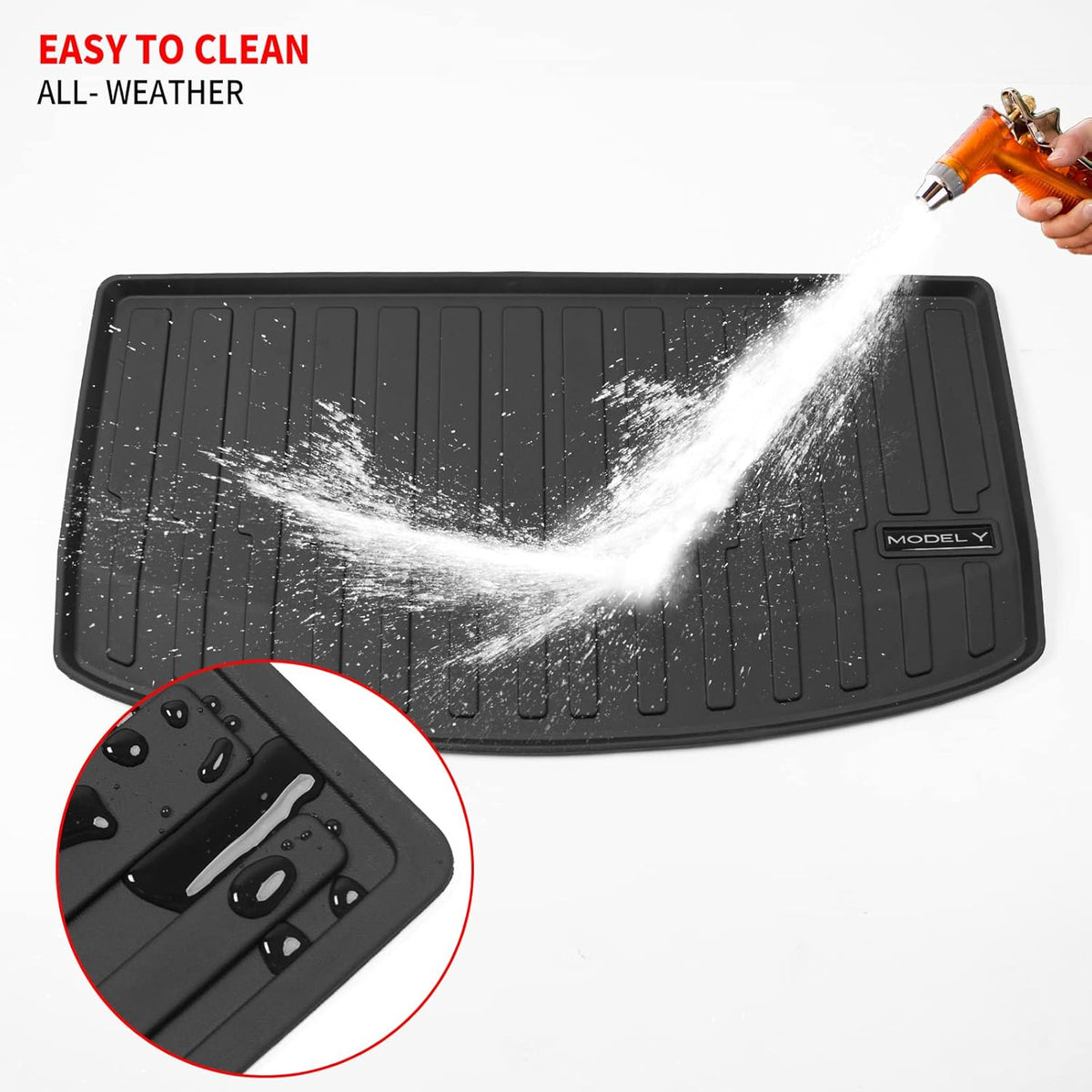 TPE Cargo Mat with Backrest Mats for 7-Seater Tesla Model Y M8568