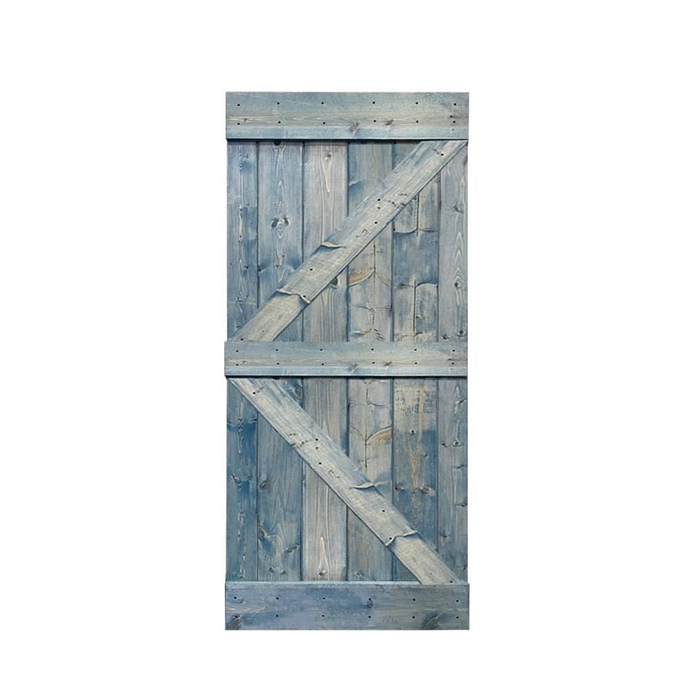 Espresso Solid Knotty Pine Wood Interior Sliding Barn Door Slab F92451