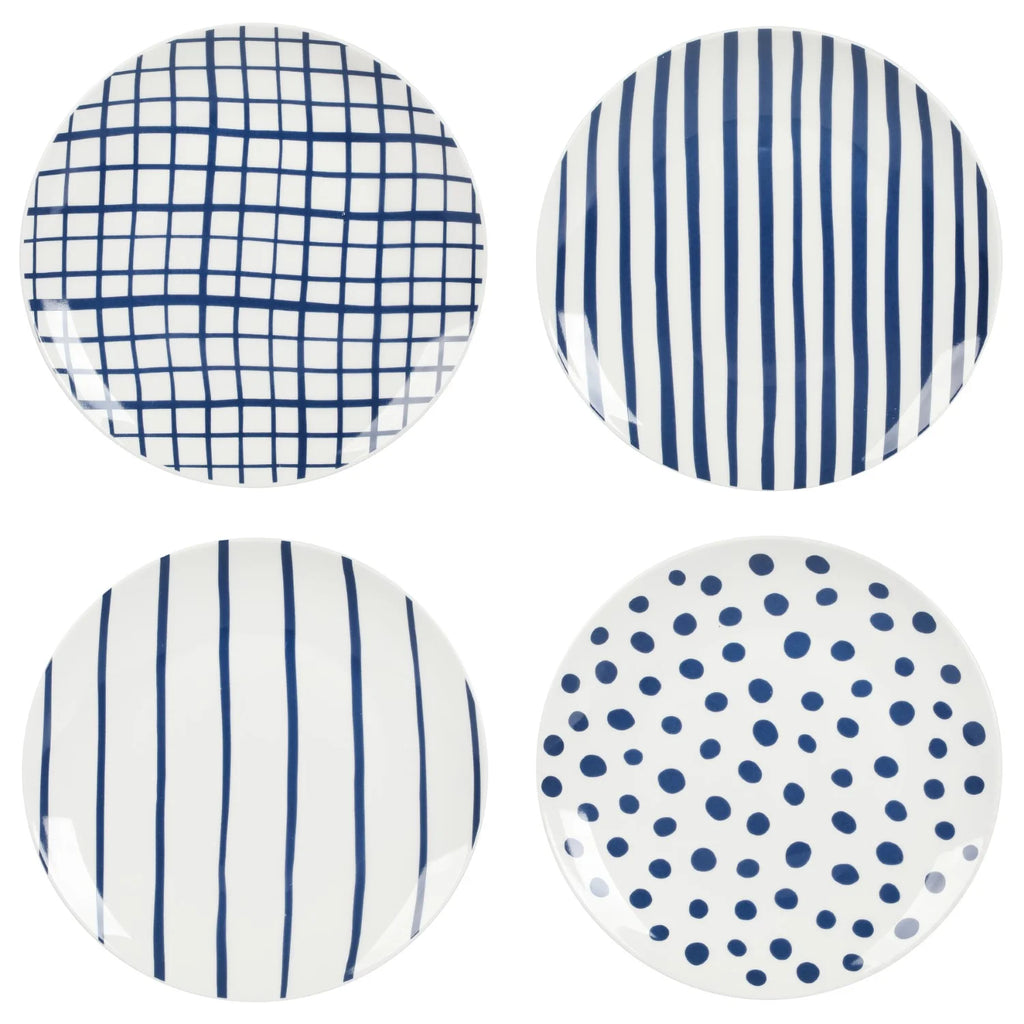 White and Blue Porcelain Dinnerware Set W92165