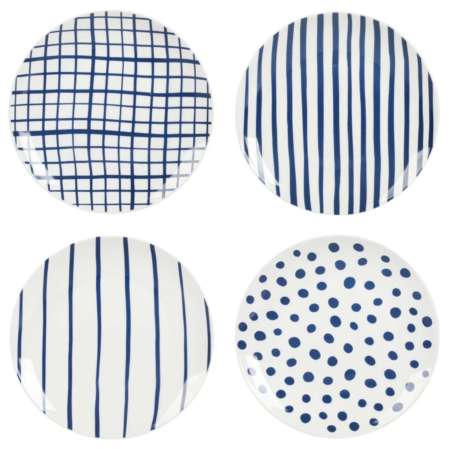 White and Blue Porcelain Dinnerware Set W92165