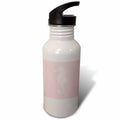 Coral pink Seahorse print 21 oz Sports Water Bottle R34061