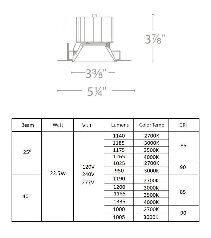 Black Invisible Trim LED Module M749