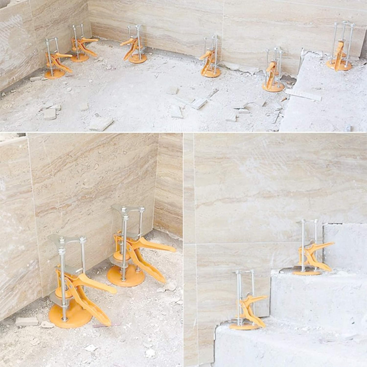 6pcs Tile Leveling System with Tape Measure Tiling Installation Tools O89949