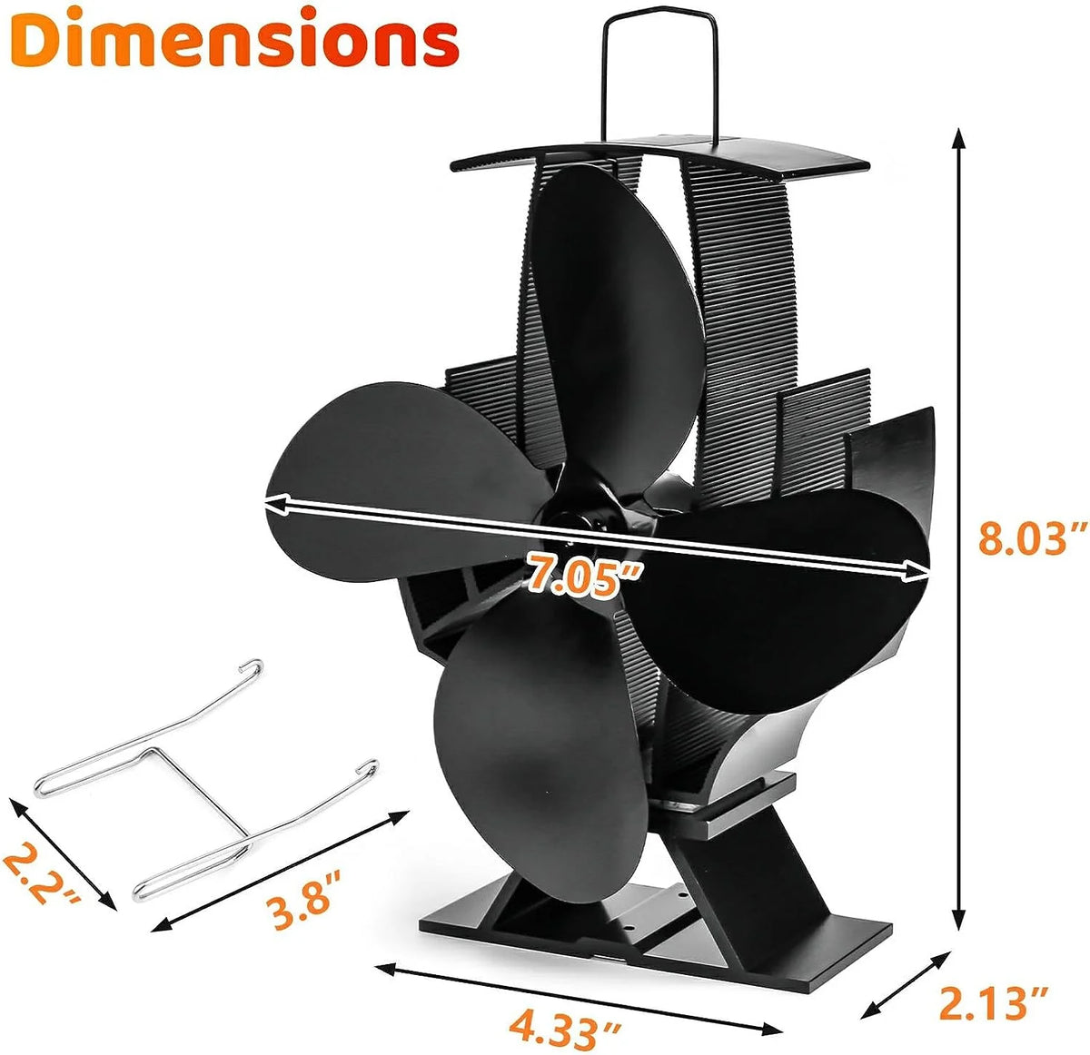 Wood Stove Fan with Additional Bracket P67127
