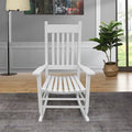 White Wooden Porch Rocker Chair X2629