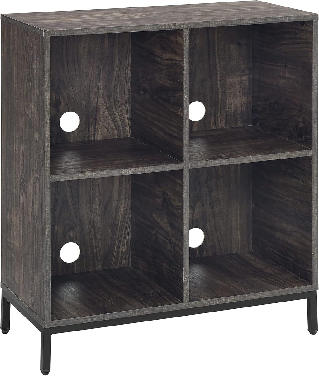 Brown Ash Record Storage Cube Bookcase B349242
