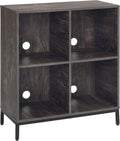 Brown Ash Record Storage Cube Bookcase B349242
