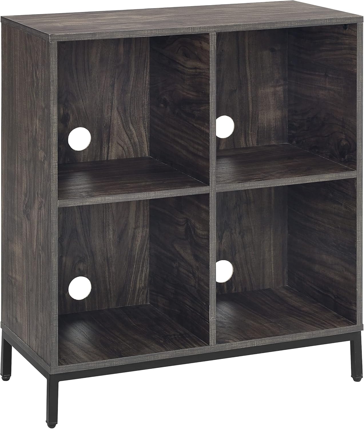 Brown Ash Record Storage Cube Bookcase B349242