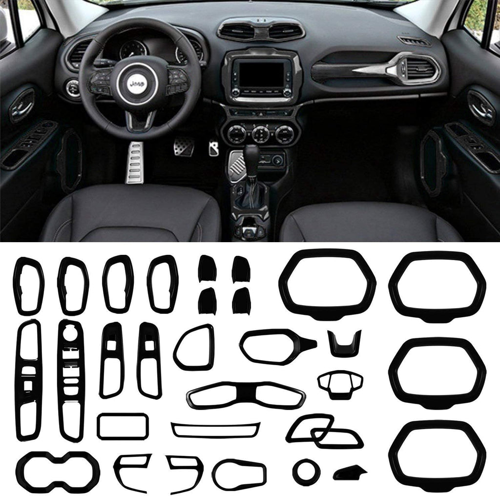 31 Pcs Car Interior Accessories Red Trim Cover X667215