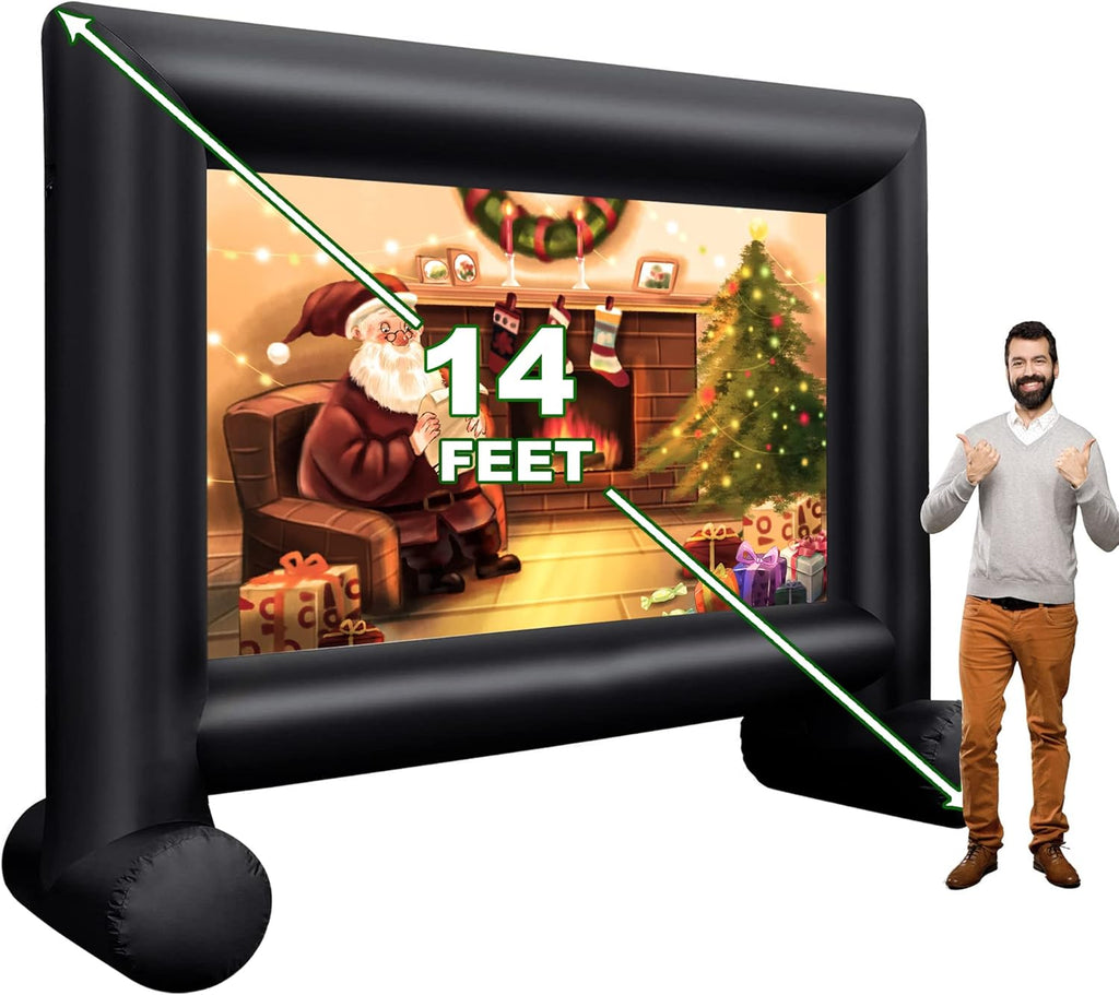 16.5FT Inflatable Outdoor Movie Screen with Air Blower and Carry Bag I614